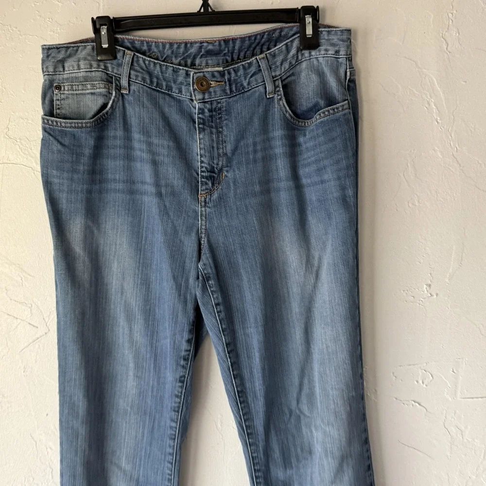 Eddie Bauer Jeans Y2k 12L Blue Bootcut Stretch Denim Five‎ Pocket Tall